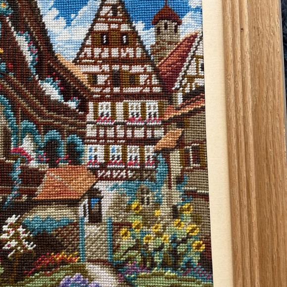 Framed Cross-Stitch Art with Wooden Frame - Picture 14 of 16